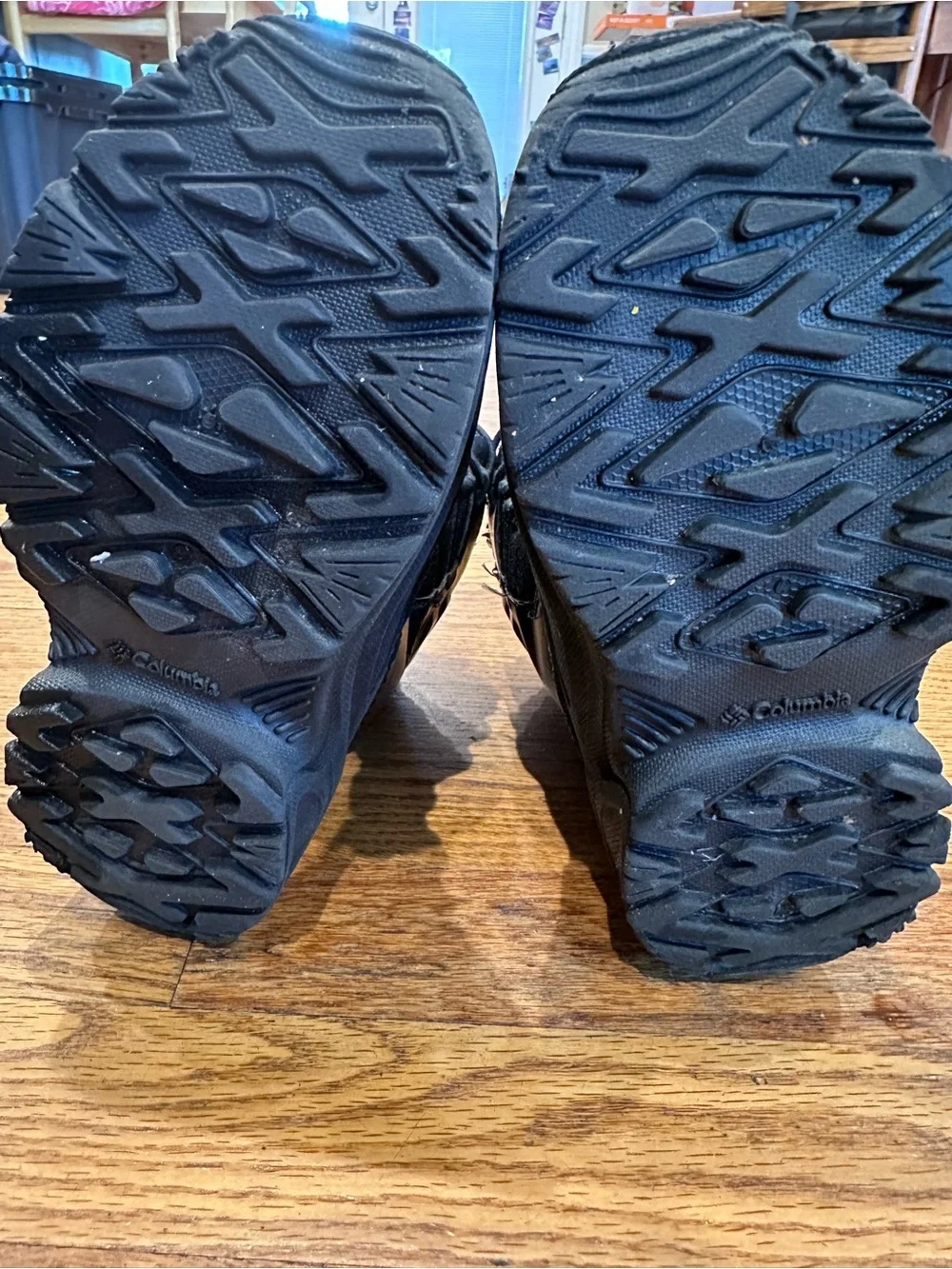 Columbia Kids Black Insulated Winter Boots with Quick-Pull Lacing
